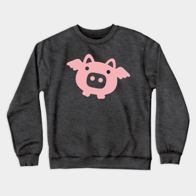 Flying Pink Pig Crewneck Sweatshirt by XOOXOO